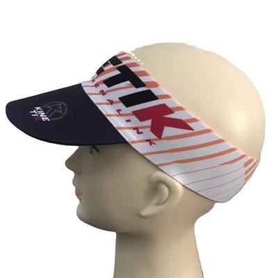 China Sports Custom Design Logo Pattern Sublimation Printing Headband Sports Hat Sun Visor Hat Performance Lightweight Quick Dry Sun Visor for sale