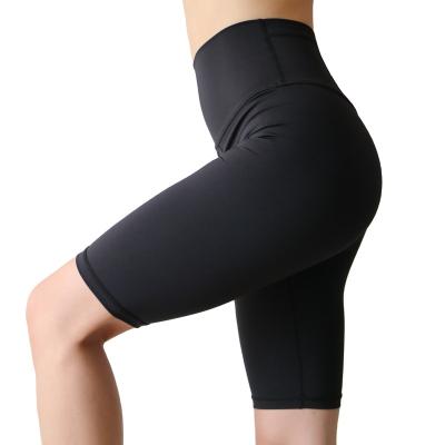 China Graphene fiber short pants foreign trade nylon yoga pants European and American side tight pockets running exercise pants for sale