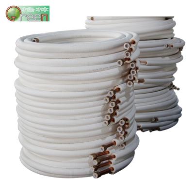 China Home Air Conditioner Copper Aluminum Pipe Kit With Copper Nuts And Foam Insulation for sale