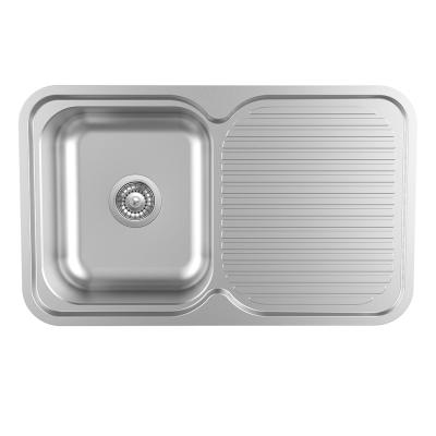 China Without faucet factory direct sales K50024 Middle East style large size kitchen sink with different drain board can be customized for sale