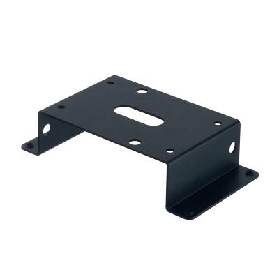 China Auto Parts Black Powder Coated Laser Cutting Stamping Carbon Steel Bending Bracket for sale