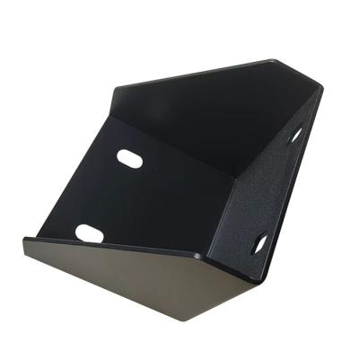 China Precision Metal Stamping Product Customized Black Powder Coating Stamping Sheet Metal Bending Welding Parts for sale