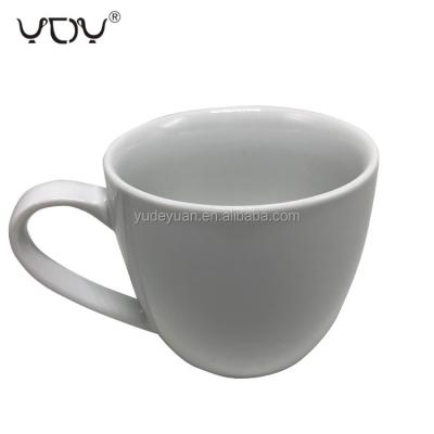 China Factory Wholesale 14oz Cheap Viable Porcelain YDY Ceramic Simple White Mugs for sale