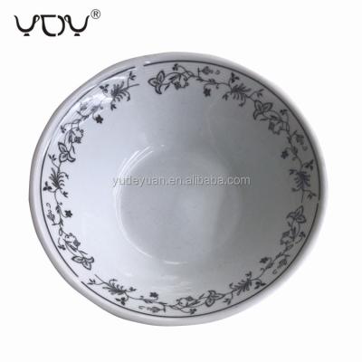 China Sustainable Porcelain Round Shape 9inch White Ceramic Large Soup Personalized Salad Bowl for sale