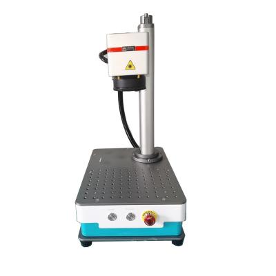 China Air Cooled Portable Desktop Type Fiber Laser Marking Engraving Etching Printing Machine for Metal Plastic Easy to Carry 20W/30W/50W for sale