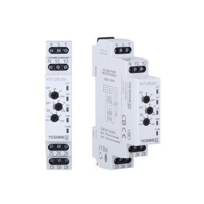 China 3P3W and 3P4W 380VAC DIN Sealed Rail Over and Under Voltage Protection Relay (YX732B380) for sale