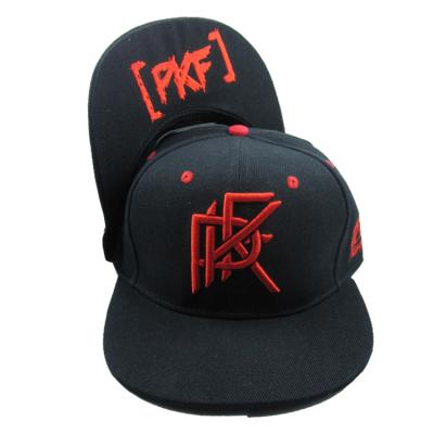 China JOINT Black 100% Polyester Fabric High Constructed Embroidery Logo Snapback Cap Waist Sports Activity Unisex Hats for sale