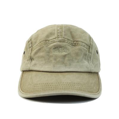 China Vintage Mens JOINT High Quality Washed Adult Cotton Custom Embroidered 5 Panel Hats for sale