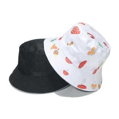 China COMMON Custom Logo Outdoor Solid Color Cute Cotton Bucket Child Sun Hat Kids Hats for sale