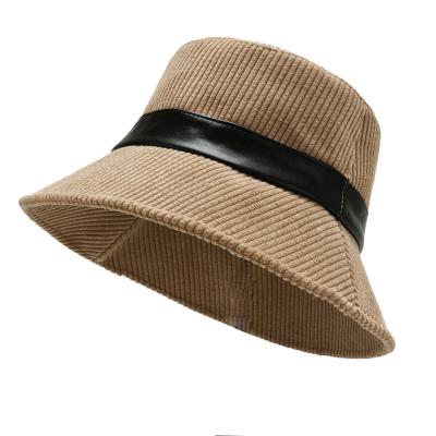 China Wholesale COMMON outdoor protection sun bucket hat women's courduroy wide brim corduroy bucket hat custom made khaki hat for sale