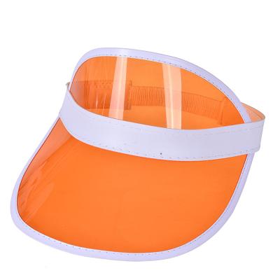 China JOINT Hot Transparent PVC Plastic Sun Visor Candy Plastic Summer Hats for sale