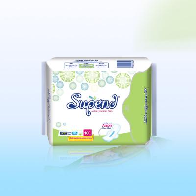 China In Stock Breathable Hot Sale Ladies Anion Sanitary Pads Negative Absorbent Sanitary Napkin for sale