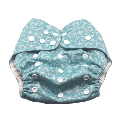 China Printed ECO-Friend Recycled Polyester Fabric Diaper Pocket Diaper for sale