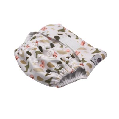 China Printed Recycled Polyester Cloth Diaper Cover Customized Fashion Cloth Diaper Cover Hook And Loop Diapers for sale