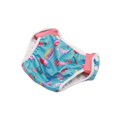 China Printed Adjustable Hook And Loop Design Cloth Diaper Cloth Swimming Diaper For Newborn Baby for sale