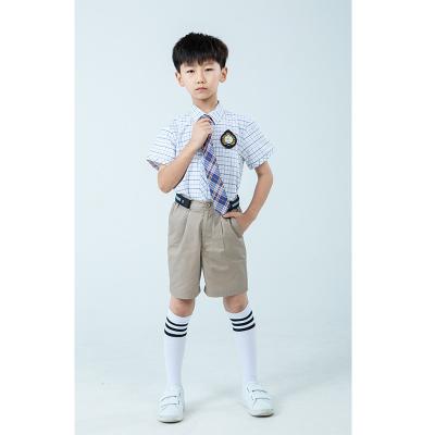 China Custom School School Uniform Designs With Picture Schoolboy Short Sleeve White School Uniform Shirt for sale