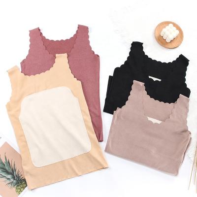 China New Lady Breathable Seamless Sports Comfortable Bra Sleep Vest Sleep Long Soft Sexy Thermal Camisole for sale