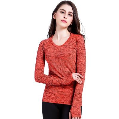 China Autumn Winter Breathable Running Repair Topyoga Long Sleeve Sports Wear Tight Sportswear Long Sleeve Girl Dry Sweat Sports for sale