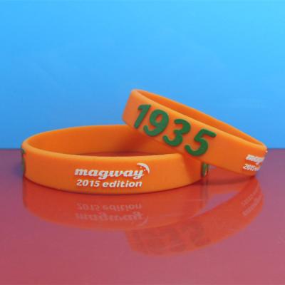 China CLASSIC Embossed and Printed Silicone Wristbands, Custom Silicone Wristbands for sale