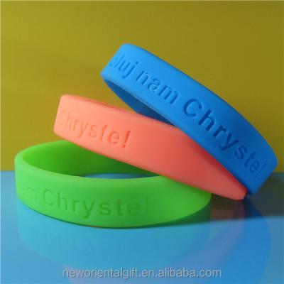 China Europe 1/2 inch debossed bracelets, 12mm depressed bracelets, engraved bracelets for sale