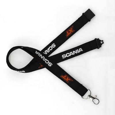 China Promotional Gift Personalized Logo Embroidery Lanyards Polyester Custom Double Sided Brand Jacquard Lanyards for sale