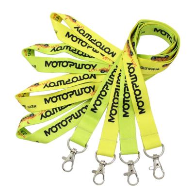 China Promotional Eco Friendly Polyester Neck Strap Lanyards Gift Thermal Transfer Printed Logo Lanyards Custom Made for sale