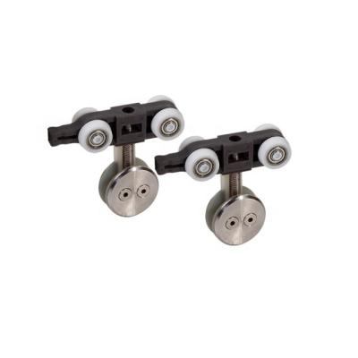 China Modern factory wholesale shower door wheels pour rollers frameless glass door hanging sliding door roller for sale