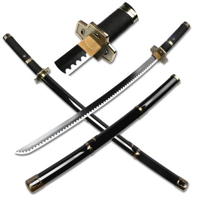 China Weapen Toy Sword Fort Roronoa Zoro Sword Set Handmade Bamboo Katana Japanese Sword Props for sale