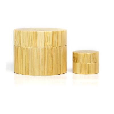 China ZHEJIANG Ready Ship Biodegradable Wooden Cream Bottles Natural Luxury Bamboo Cosmetic Packaging for sale