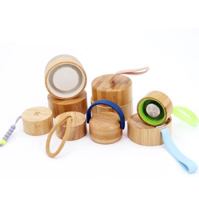 China Factory Price Bamboo Color Non-Refillable Natural Wooden Bottle Cover Glass Water Bottle Lid For Cup for sale