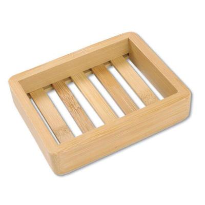 China Eco-friendly Hot Sale Factory Price Bathroom Houseware Round Square Shape Mini Bamboo Soap Dish Holder for sale