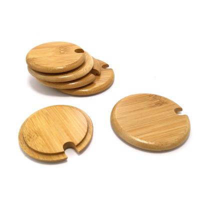 China Bamboo Lid Round Wood Cup Lid Coffee Mug Lid Ceramic Child Safe Tea Cup Lid for sale