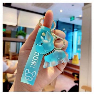 China 2020 New Method Plastic Dog Cartoon Cute Keychains Doll Keychains Cute Creative Custom Ins. Fighting Couple Chain Bag Car Leather Pendant Keyring for sale