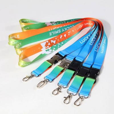 China Logo Dye Sublimation Polyester Keychain Custom Made Cheap Lanyard Wholesale Neck Lanyard Strap for sale