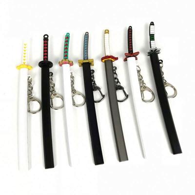 China Souvenir Gifts Promotion Demon Slayer Kimetsu No Yaiba Sword Key Chain for sale