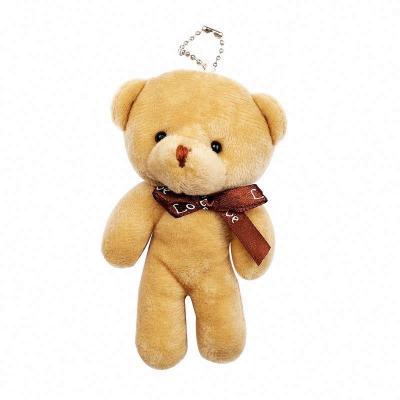 China Wholesale Soft Pink White Cute Bear Plush Pendant Mini Toy Plush Little Bear Keychain Lovely Deepas Unisex Cute Keychain for sale