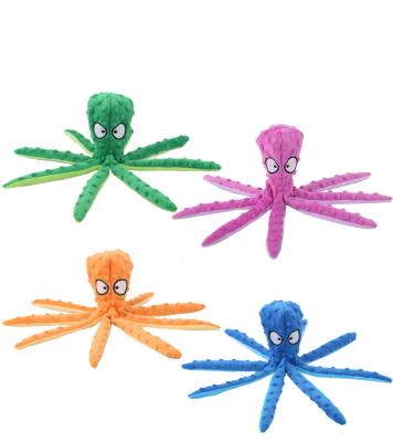 China Viable Hot Selling Octopus Shaped Plush Toy Squeaky For Dogs Pet Products for sale