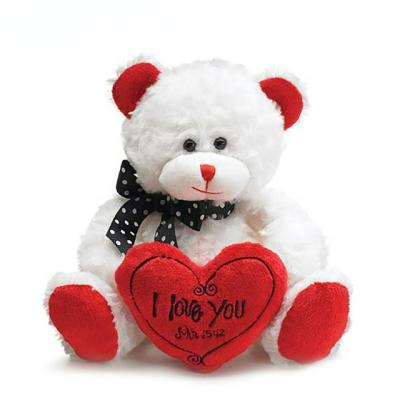 China Plush Toys For Valentines Day Plush Valentines Day Bear With Heart for sale