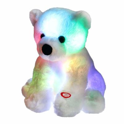 China 30CM LED Polar Bear Glow Plush Cute Soft Stuffed Toys for sale