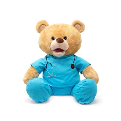 China Gift Doctor Support Soft Plush With Costume Stuffed Teddies Custom Nurse Toys for sale