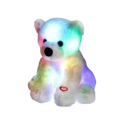 China Soft Glow Polar Bear LED Plushies Night Light Soft Toy Soft Toy Gift Adorable For Kids for sale