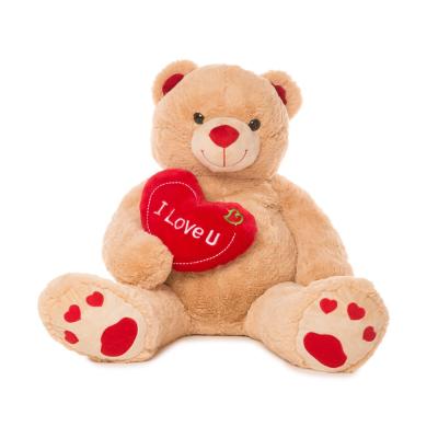 China Gift Valentines Day Teddy Bear Soft Plush Stuffed Gift With Heart Toy for sale