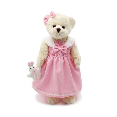 China Soft Dressing Up Gift Pink Plush Stuffed Standing Teddy Toy Animal Custom Bear for sale