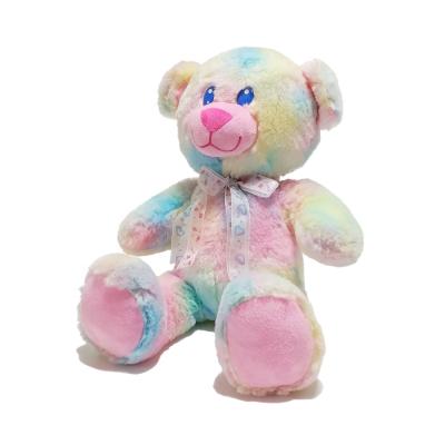 China Plush Soft Toy Rainbow Sitting Teddy Bear Kids Gift Custom Plush Toy Rainbow Animal Custom Toy for sale