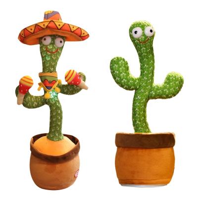 China Hot Selling Gift Factory Singing Dancing Saxophone Cactus Toys Plush Toy Singing Recording Dancing Cactus for sale