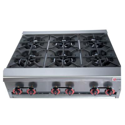 China Silver Industrial Countertop Gas Burner for Easy Operation in Restaurant Kitchen Stoves for sale