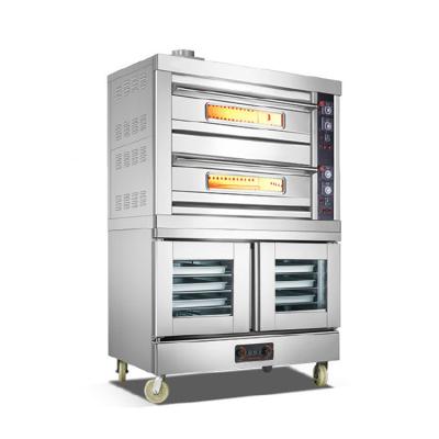 China Restaurant Hotel Bakery Stainless Steel Luxury Electric/Gas Deck Oven with Proofer 16000 for sale