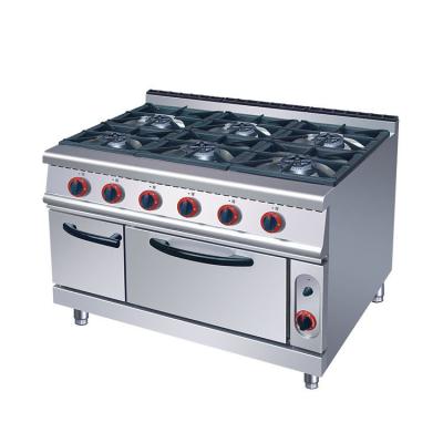 China Commercial 6 Burners Gas Oven Range Stove 220KG Capacity and Voltage V LPG2800PA for sale