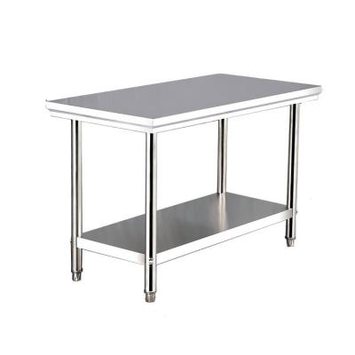 China Hotel Buffet Food Equipment Stainless Steel Kitchen Work Table 1.2/1.5/1.8/2.0M Length for sale