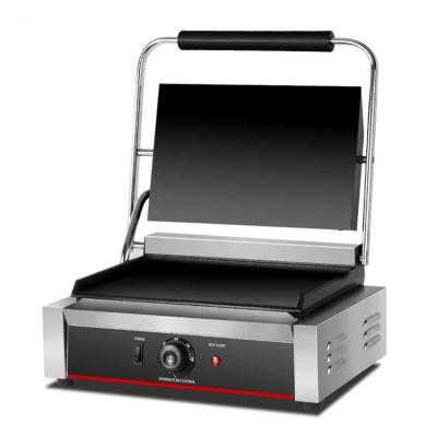 China 220V All Flat Electric Grill Machine with Heating Element Parts Sandwich Contact Grill 19kg for sale